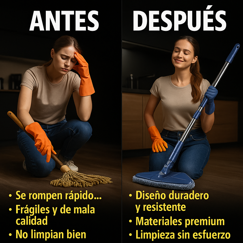 🔥 Oferta por Cerrarse: Fregona 360° Premium con Autoescurrido Rápido - Adiós a la Suciedad sin Esfuerzo