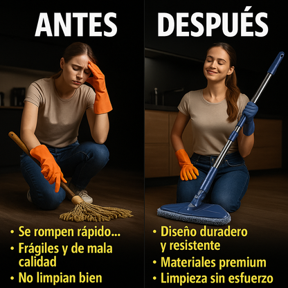🔥 Oferta por Cerrarse: Fregona 360° Premium con Autoescurrido Rápido - Adiós a la Suciedad sin Esfuerzo