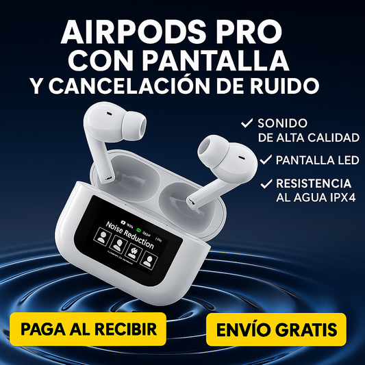 Air Pods PRO con Pantalla – Sonido Premium y Cancelación de Ruido