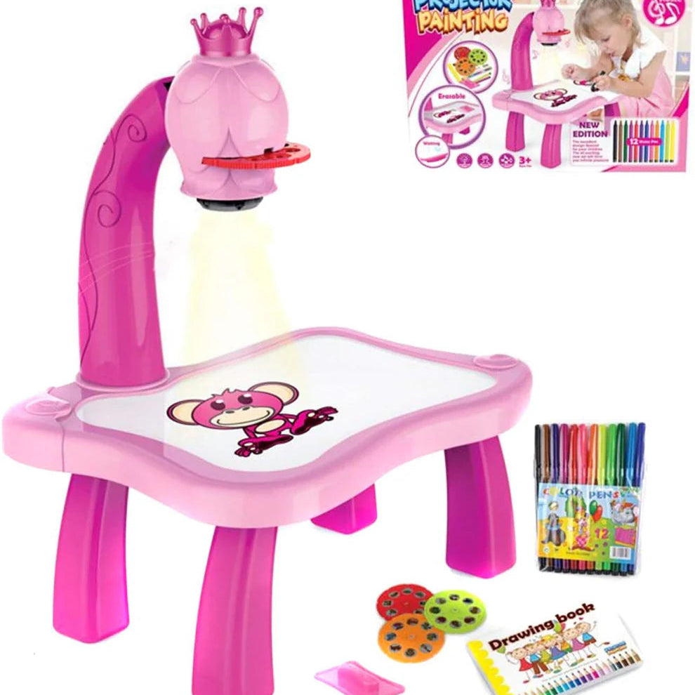 💡 MENOS PANTALLAS, MÁS SALUD 🧠 Escritorio de Aprendizaje con Proyector LED 🧸 + Pack 4 Cuadernos Mágicos GRATIS 🎁