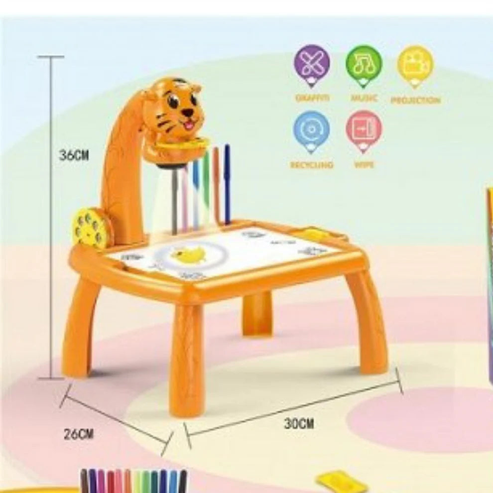 💡 MENOS PANTALLAS, MÁS SALUD 🧠 Escritorio de Aprendizaje con Proyector LED 🧸 + Pack 4 Cuadernos Mágicos GRATIS 🎁