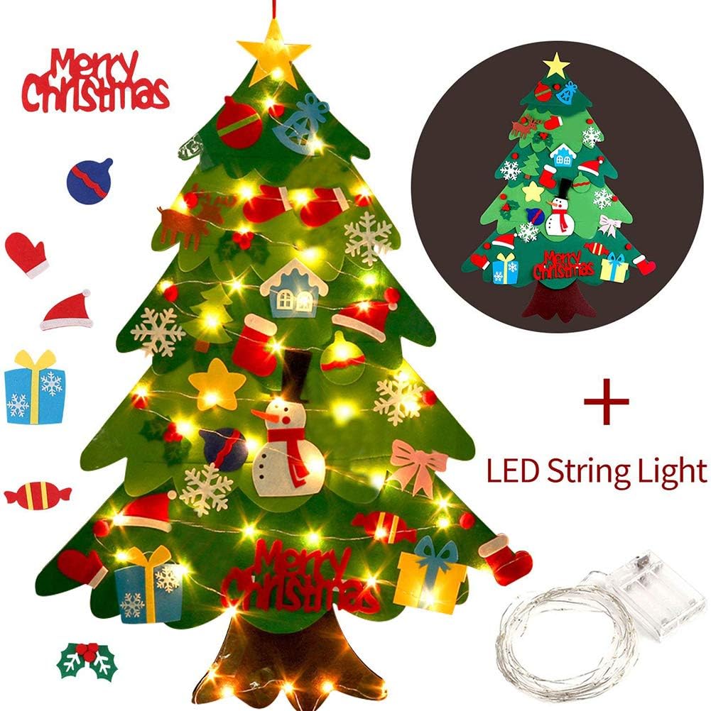 🎄 Árbol de Navidad de Fieltro Para Niños + ¡LUCES DE 3 METROS DE REGALO EXCLUSIVO SOLO HOY! 🔥