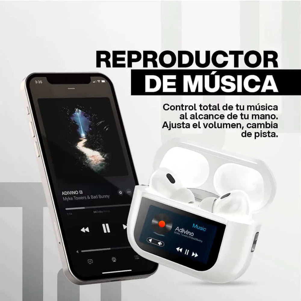 Air Pods PRO con Pantalla – Sonido Premium y Cancelación de Ruido